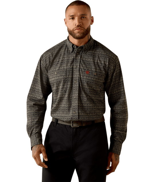 10071326 | ARIAT MENS FR AIRIFIED WORK SHIRT - BLACK
