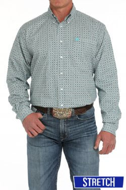 MTW1105901 | CINCH MENS GEO PRINT BUTTON UP