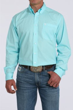 MTW1105923 | CINCH MEN'S SOLID TURQUOISE LS SHIRT
