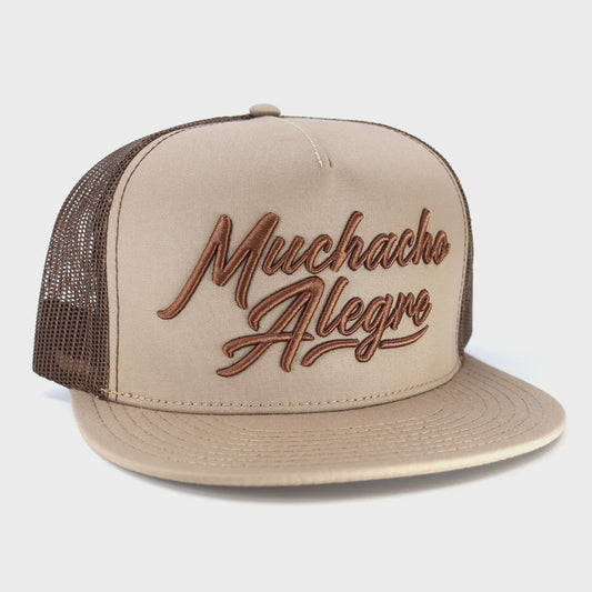 EL VIEJON MUCHACHO ALEGRE MOCHA/BROWN FLAT VISOR CAP
