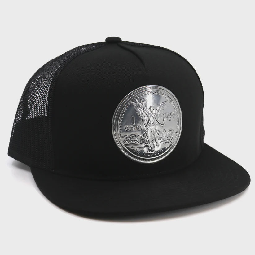 EL VIEJON PLATA PURA BLACK FLAT VISOR CAP