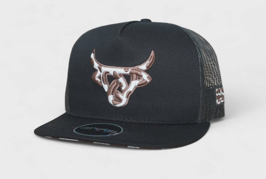 LOST CALF COWHIDE BLACK/BLACK CAP