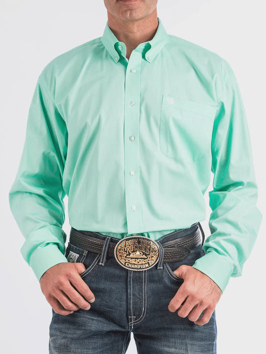 MTW1104237| CINCH MENS SOLID GREEN LS BD