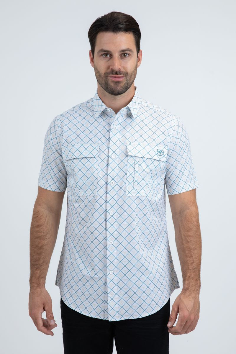PGS11114 | PLATINI MENS PERFORMANCE CLASSIC FIT S/S BUTTON UP