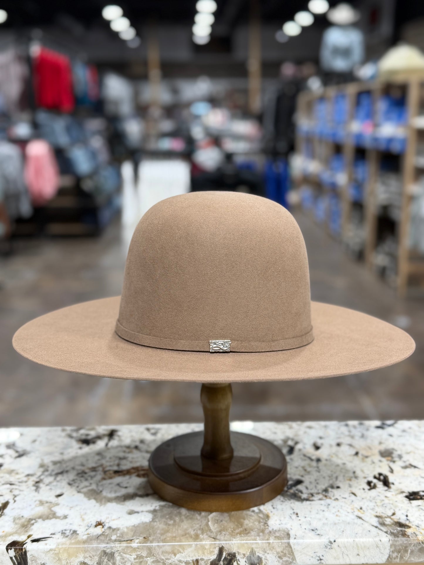 RESISTOL FELT 100X DU DUNN OPEN CROWN 4 1/4 INCH BRIM