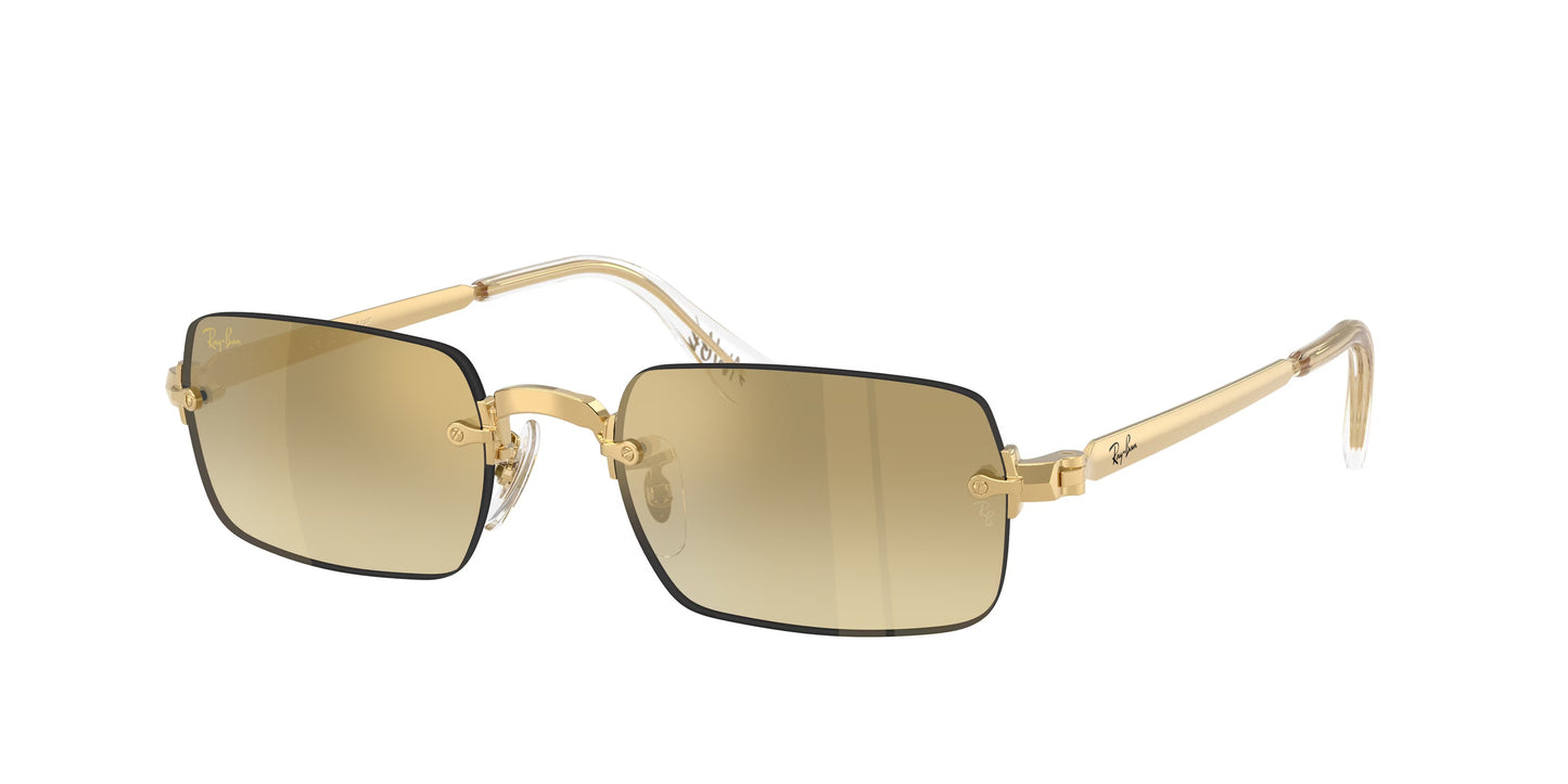RB3928-001/71 | RAYBAN ASAP ROCKY GLASSES - ARISTA GOLD/ BROWN MIRROR GOLD GRADIENT