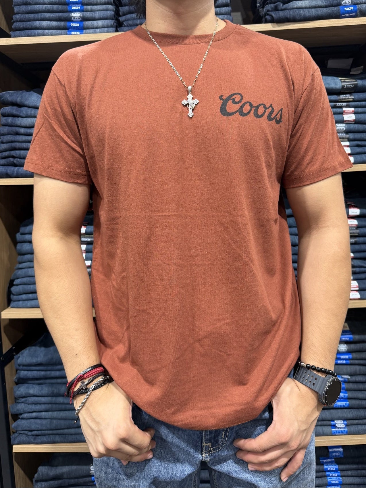 47-331-154 | MENS RUST COORS SUNSET RIDER SS TEE