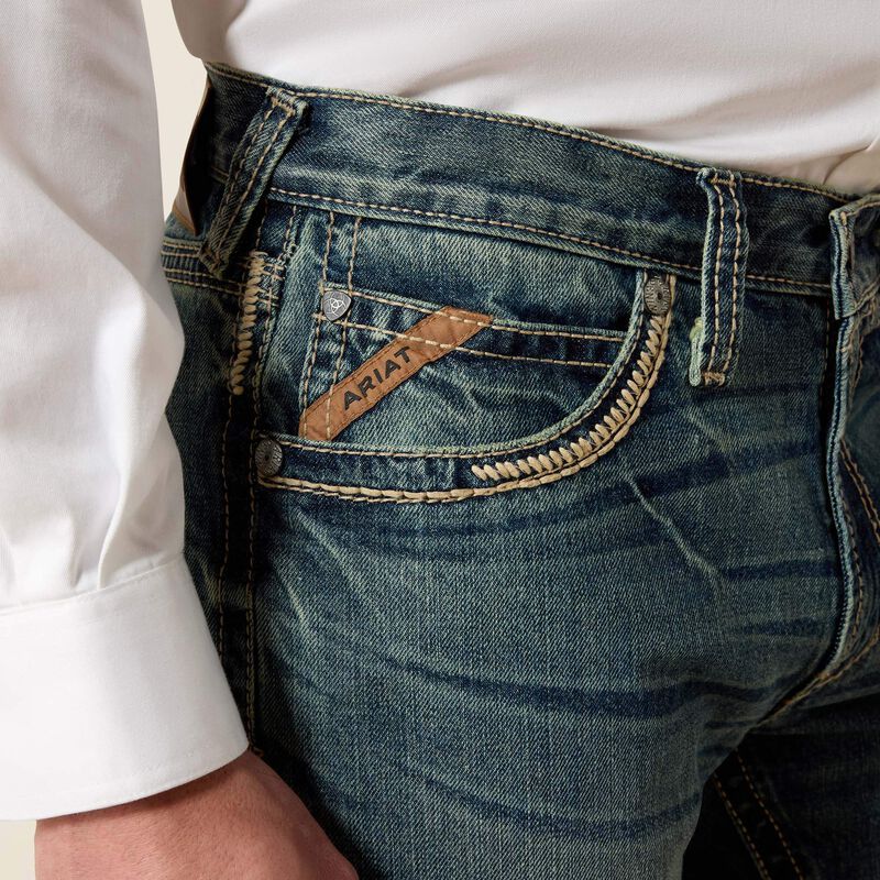 10012703 | ARIAT MEN'S M5 SLIM GAMBLER STACKABLE STRAIGHT JEAN - GAMBLER