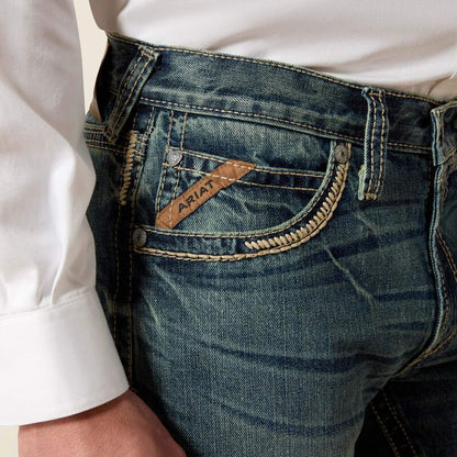 10012703 | ARIAT MEN'S M5 SLIM GAMBLER STACKABLE STRAIGHT JEAN - GAMBLER