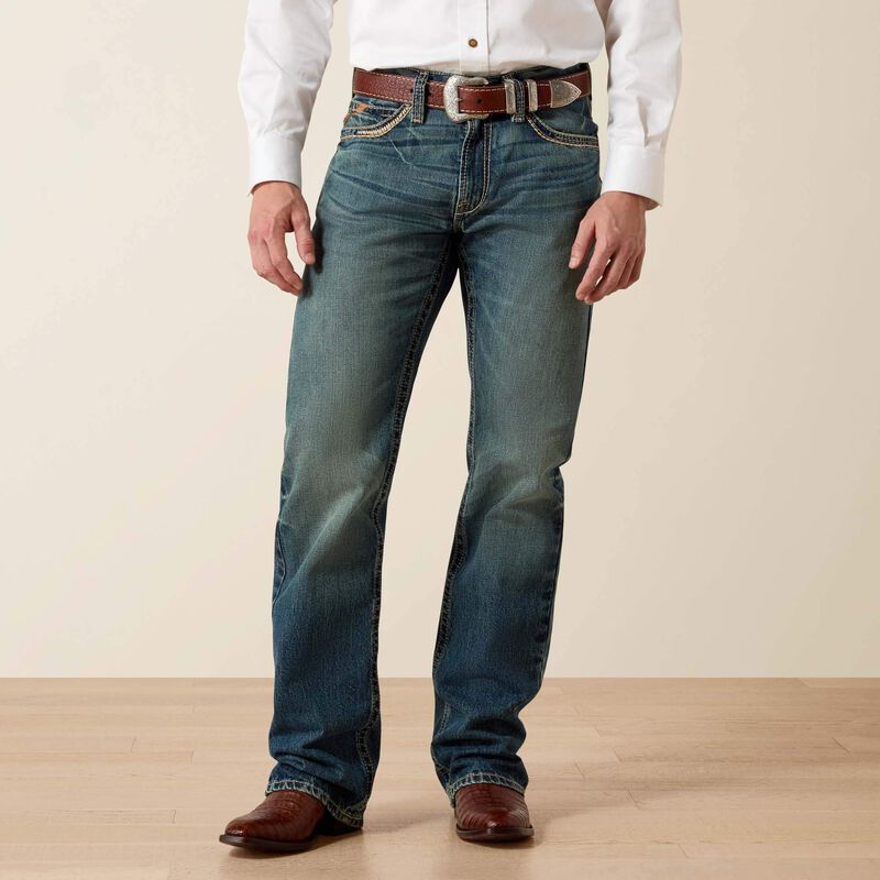 10012703 | ARIAT MEN'S M5 SLIM GAMBLER STACKABLE STRAIGHT JEAN - GAMBLER