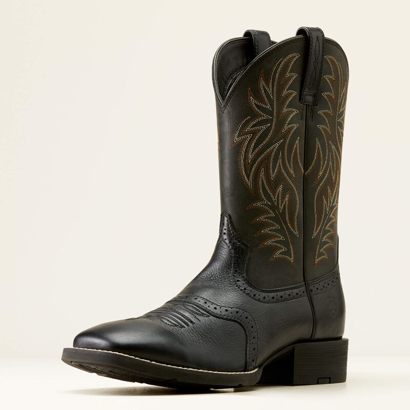 10016292 | ARIAT MENS BLACK SPORTS WESTERN BOOT - FINAL SALE