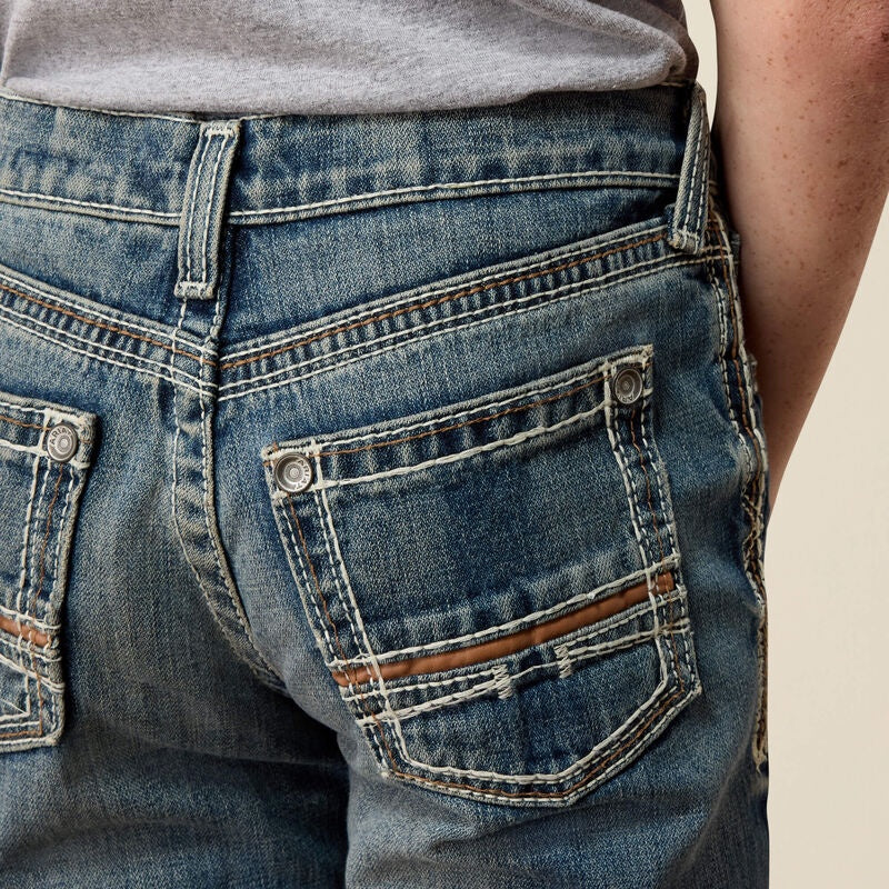 10021160 | ARIAT BOY'S B4 RELAXED COLTRANE BOOT CUT JEAN - DURANGO
