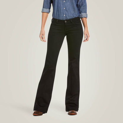 10033566 | ARIAT WOMENS BLACK MIDRISE TROUSER JEANS