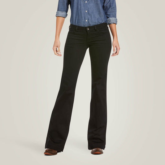 10033566 | ARIAT WOMENS BLACK MIDRISE TROUSER JEANS