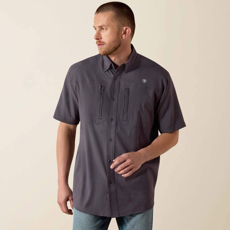 10034961 | ARIAT MEN'S VENTTEK CLASSIC FIT S/S BUTTON UP SHIRT - CHARCOAL