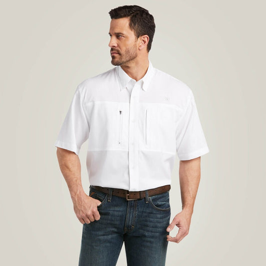 10034962 | ARIAT MEN'S WHITE VENTTEK CLASSIC FIT SS SHIRT