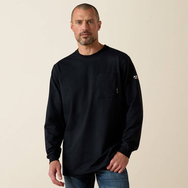 10039295 | ARIAT MENS FR STRETCH LOGO LS BD SHIRT