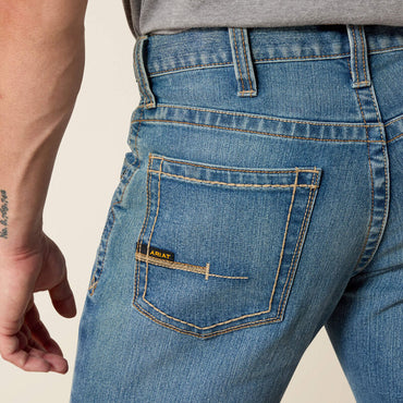 10041087 | ARIAT MEN'S REBAR M4 LOW RISE DURASTRETCH EDGE BOOTCUT JEAN - VENTURA