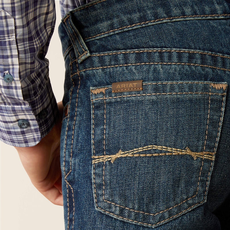 **FINAL SALE**10053552| ARIAT BOY'S B5 CYCLONE SLIM NATE STRAIGHT LEG JEAN