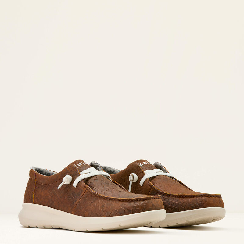 10061171 | MEN’S MAHOGANY BLANKET EMBOSSED HILO CASUAL SHOES
