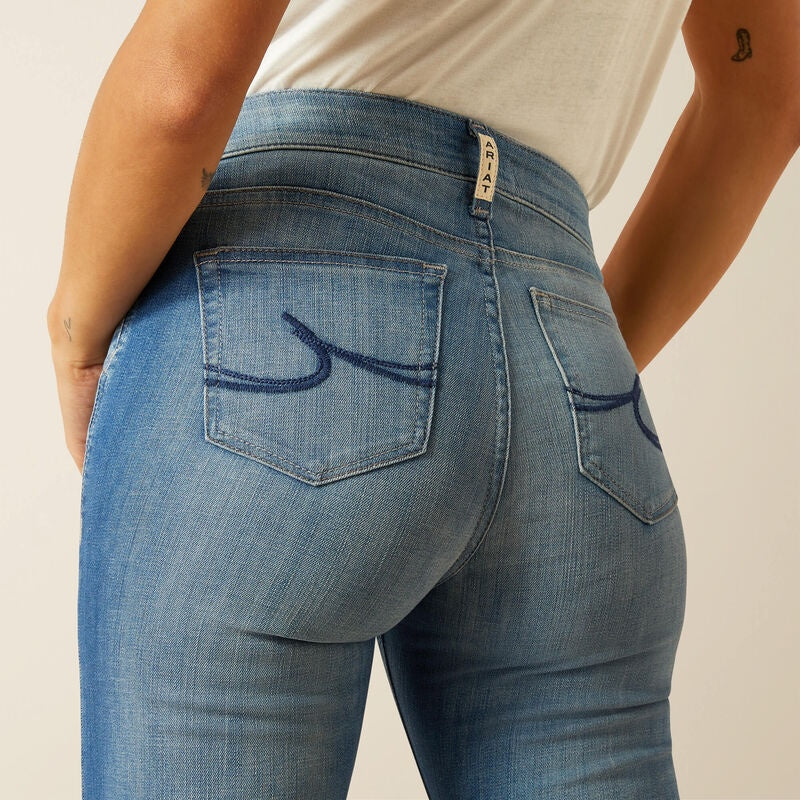 10061393 ARIAT WOMEN'S HIGH RISE ELAINA SLIM TROUSER JEAN