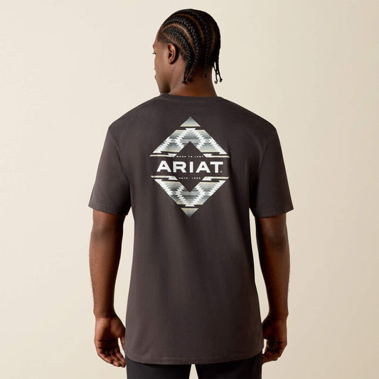 10061561 | ARIAT MEN'S DIAMOND CANYON VINTAGE BLACK SS T-SHIRT