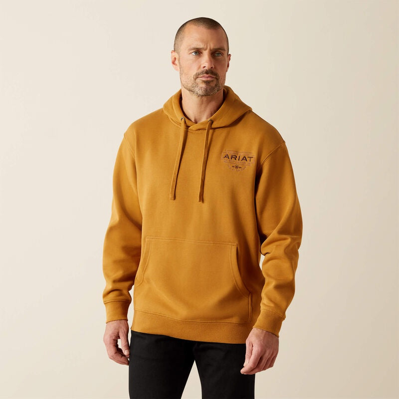 10062495 | ARIAT MEN'S SOUTHWEST SIMPLE HOODIE - SIMPLE BROWN