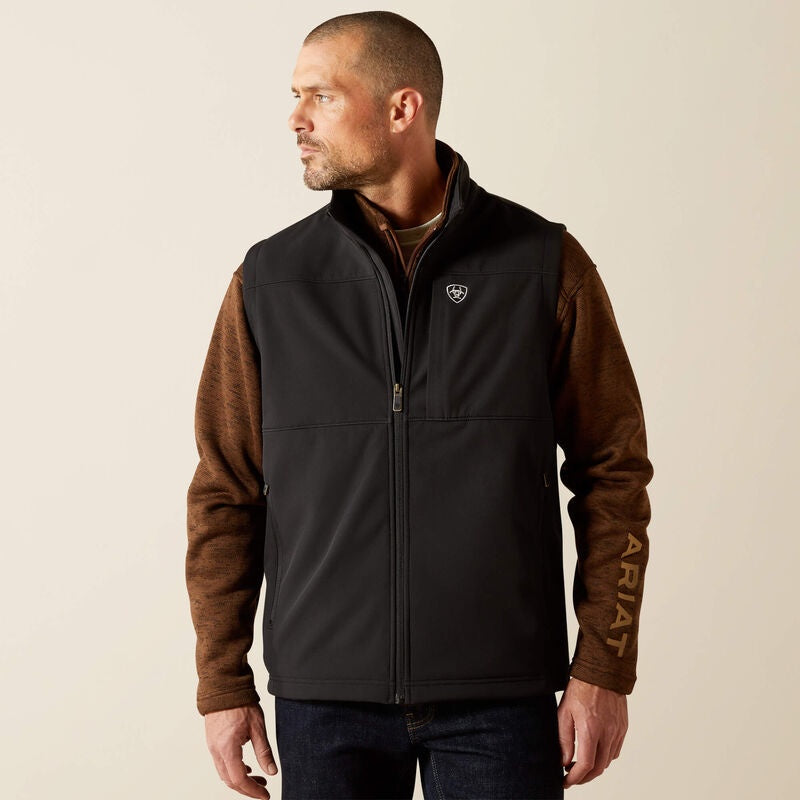 10062600 | ARIAT MEN’S VERNON SOFTSHELL VEST - BLACK