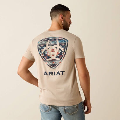 10062921 | ARIAT SANDSTONE SHIELD CLASSIC FIT S/S T-SHIRT - BRINDLE HEATHER