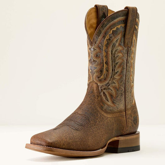 10063783 | ARIAT MEN'S ROCK RIDGE WIDE SQUARETOE BOOT- SADDLE BROWN BISON