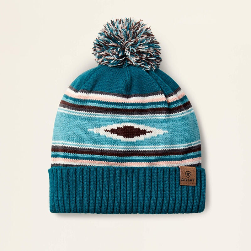10063915 | ARIAT  WOMEN’S TURQUOISE SERAPE BEANIE