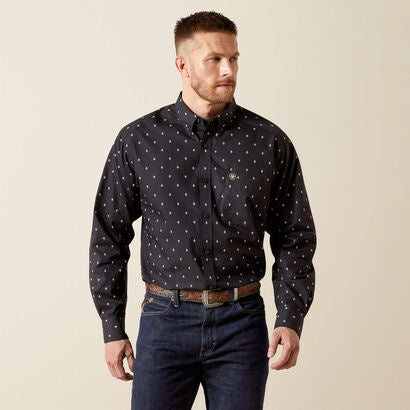 10065786 | ARIAT MENS BLACK HARREL RETRO SNAP LS SHIRT