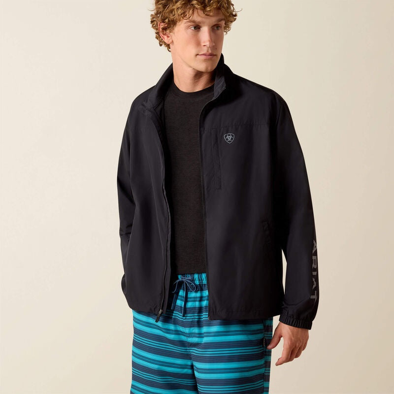 10071096 | ARIAT MEN'S BLACK PERFORMANCE WINDBREAKER JACKET