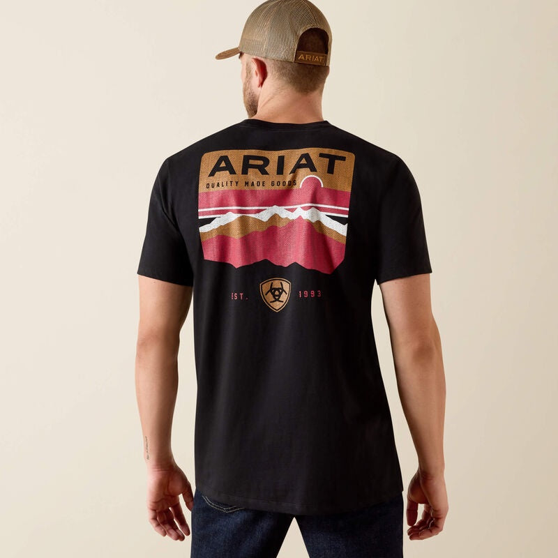 10071187 | ARIAT MEN'S HIGHLAND SUNDOWNER CLASSIC FIT S/S T-SHIRT - BLACK