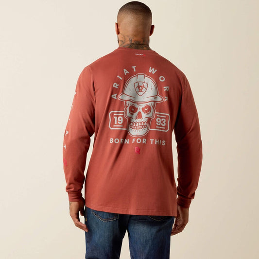 10071278 | ARIAT MENS FR BRANDY SNIFTER HARDHEAD LS TEE