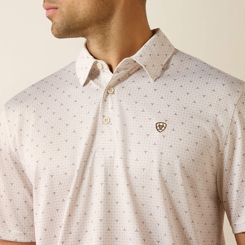 10071496 | ARIAT MEN'S MOONBEAM STEER PRINT POLO