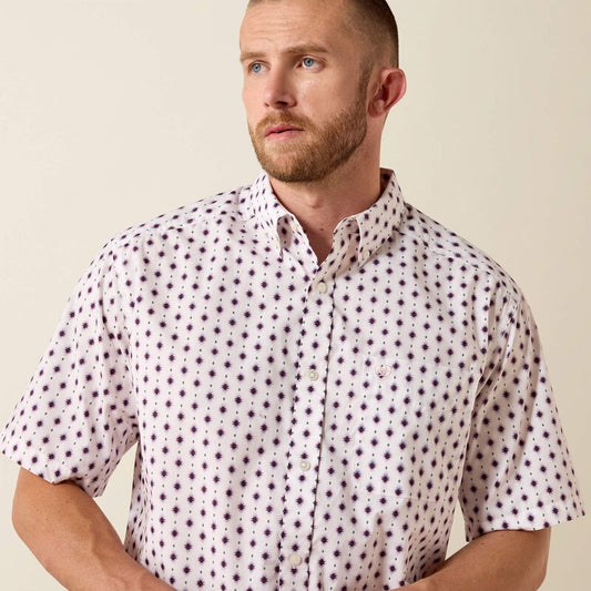10071735 | ARIAT WHITE SOUTHWEST TADEO MEN'S SS SHIRT