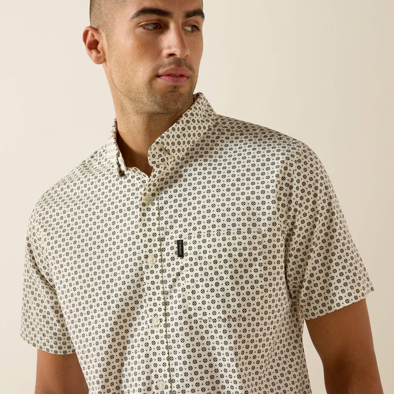 10072726 | ARIAT MEN'S  MACSEN MODERN FIT S/S SHIRT - PRISTINE DIAMOND POINTS