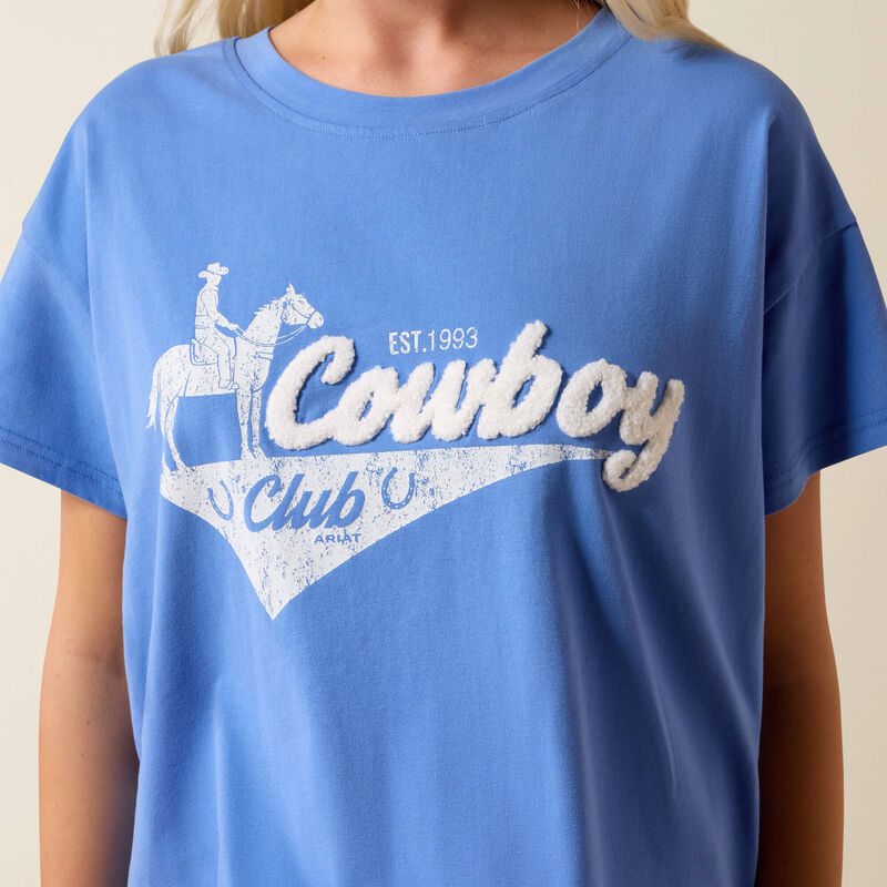 10073452 |  ARIAT WOMEN'S COWBOY CLUB S/S T-SHIRT - ULTRAMARINE