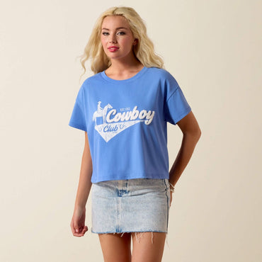 10073452 |  ARIAT WOMEN'S COWBOY CLUB S/S T-SHIRT - ULTRAMARINE