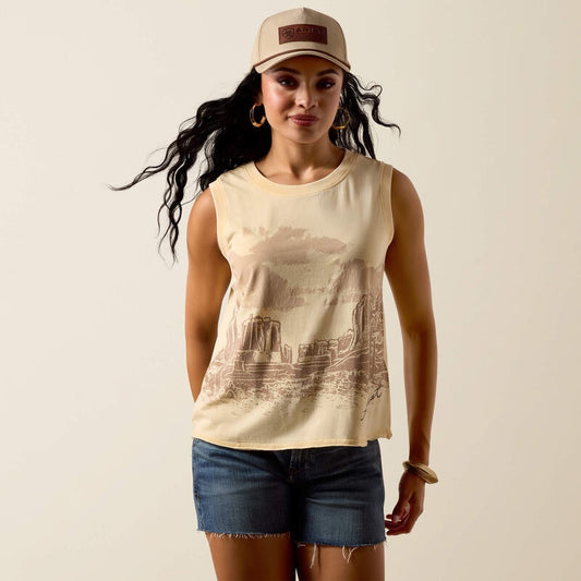 10073545 | ARIAT WOMEN'S DESERT VISTA TANK - CORNHUSK