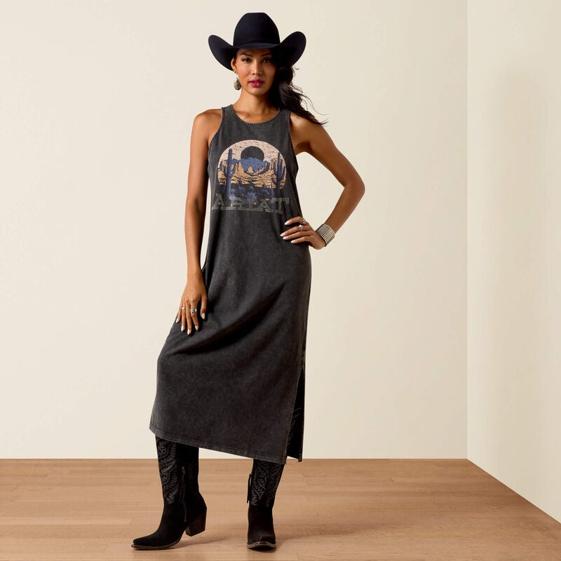10073548 | ARIAT WOMEN'S DESERT MIRAGE DRESS - BLACK MINERAL WASH
