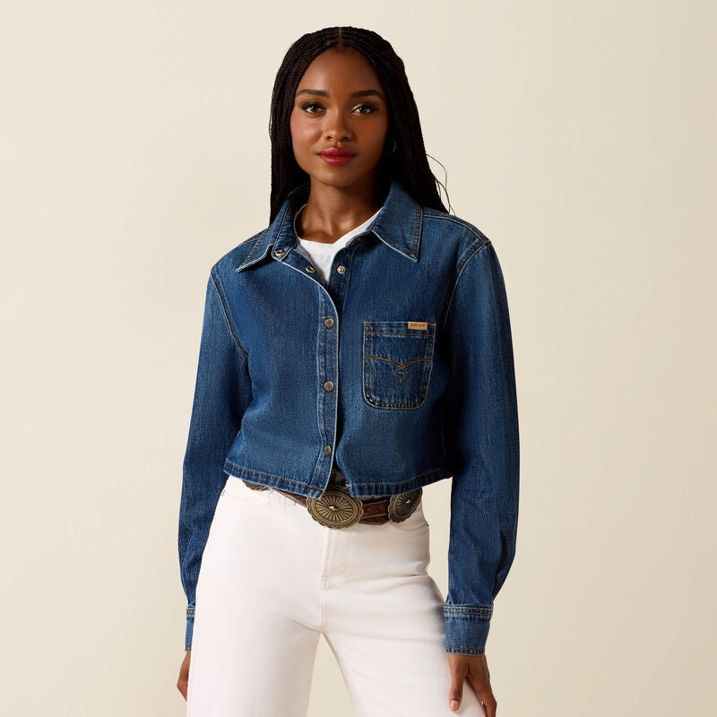 10073967 | ARIAT WOMEN'S CROPPED COMFORT L/S TAMPA SHIRT