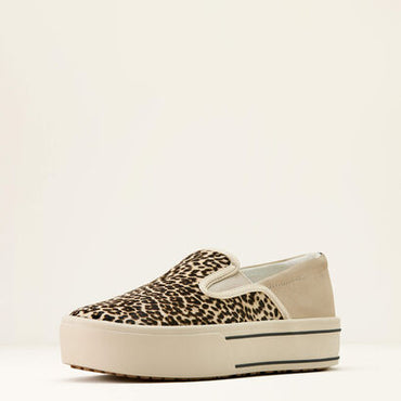 10074363 | ARIAT WOMENS SKYLAR SLIP ON CASUAL SHOE - CREAM CHEETAH HAIR
