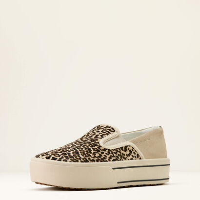 10074363 | ARIAT WOMENS SKYLAR SLIP ON CASUAL SHOE - CREAM CHEETAH HAIR