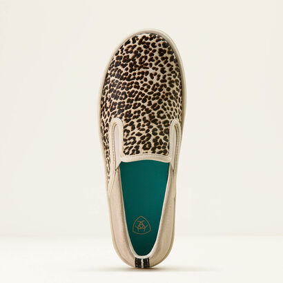10074363 | ARIAT WOMENS SKYLAR SLIP ON CASUAL SHOE - CREAM CHEETAH HAIR