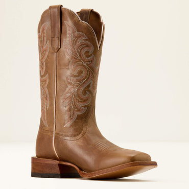 10074374 | ARIAT WOMEN'S COUNTY LANE WIDE SQUARE TOE BOOT - NATURAL TAN