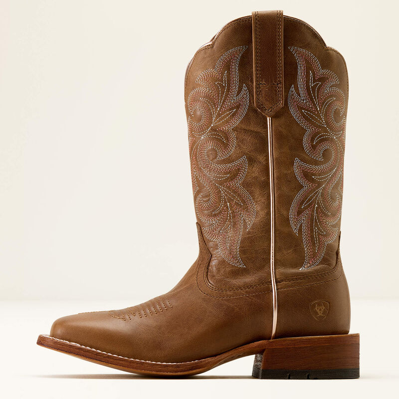 10074374 | ARIAT WOMEN'S COUNTY LANE WIDE SQUARE TOE BOOT - NATURAL TAN