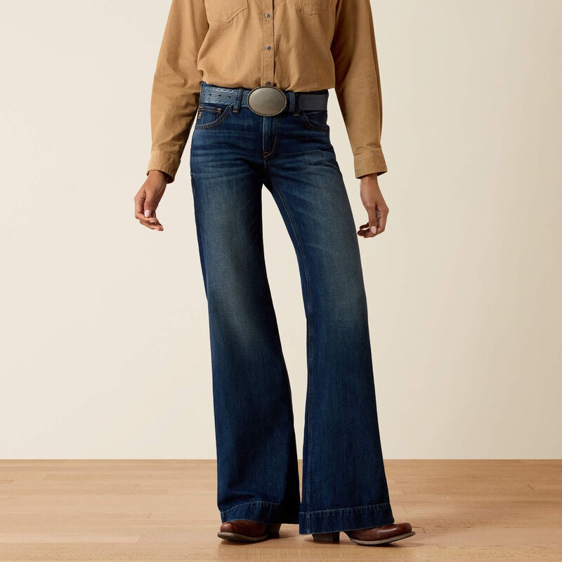 10079122 | ARIAT WOMEN'S PERFECT RISE PETRA FLIPSIDE WIDE LEG JEAN - ATMORE