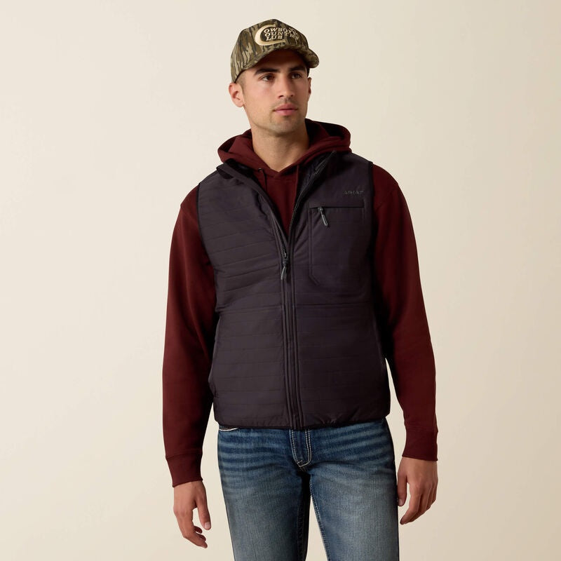 10079256 | ARIAT MEN’S WYLIE VEST - OBSIDIAN